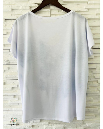 Haut fluide coton imprimé - Mickey Love (jusqu'à un 46)