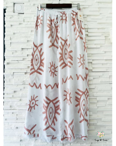 Pantalon fluide oeil protecteur - Rose (jusqu'à un 44)