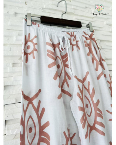 Pantalon fluide oeil protecteur - Rose (jusqu'à un 44)