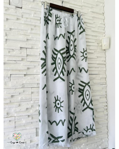 Pantalon fluide oeil protecteur - Kaki (jusqu'à un 44)