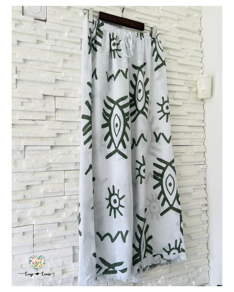 Pantalon fluide oeil protecteur - Kaki (jusqu'à un 44)