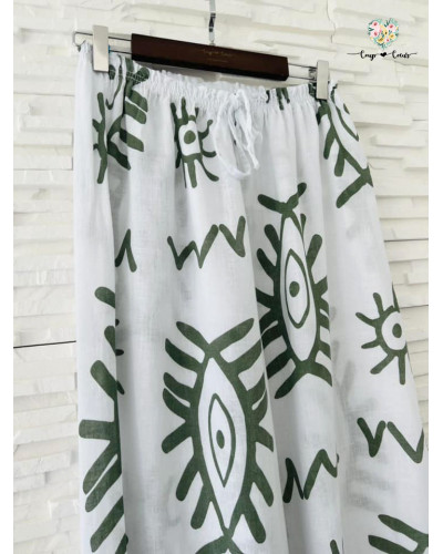 Pantalon fluide oeil protecteur - Kaki (jusqu'à un 44)