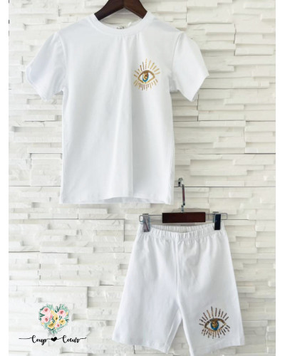 Ensemble Cycliste Oeil protecteur - Blanc