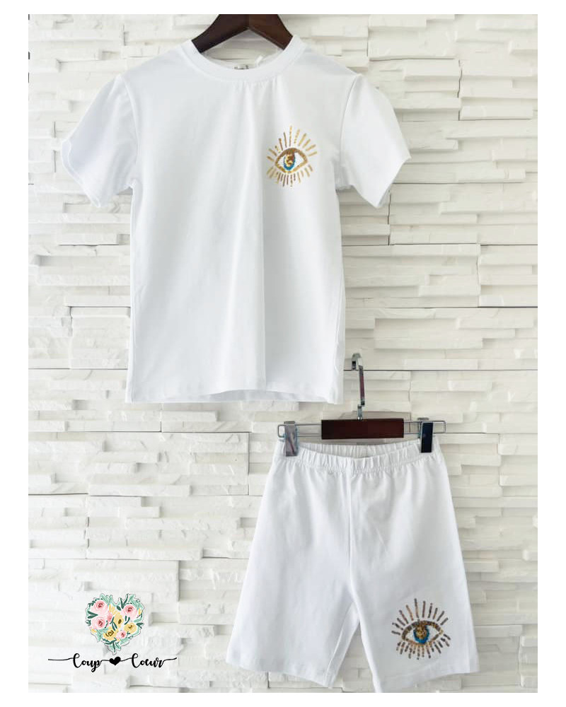 Ensemble Cycliste Oeil protecteur - Blanc