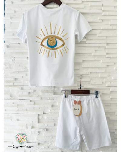 Ensemble Cycliste Oeil protecteur - Blanc