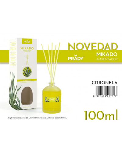 Mikado d'ambiance 100 ml - Citronnelle