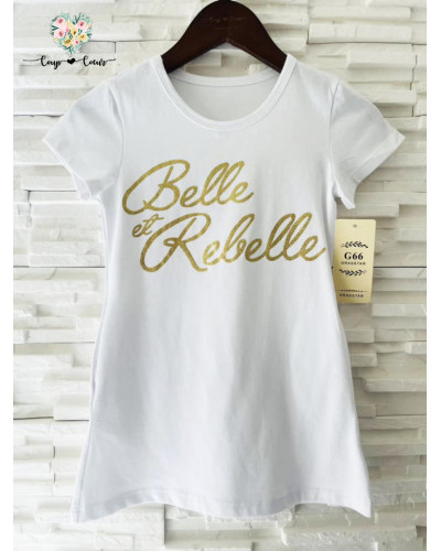 Robe blanche "Belle et Rebelle" - Blanc
