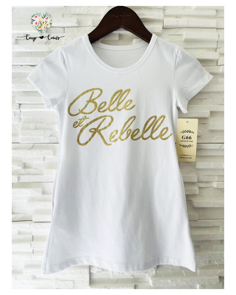 Robe blanche "Belle et Rebelle" - Blanc