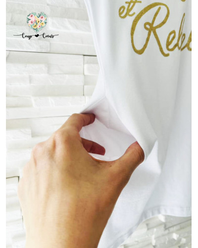 Robe blanche "Belle et Rebelle" - Blanc