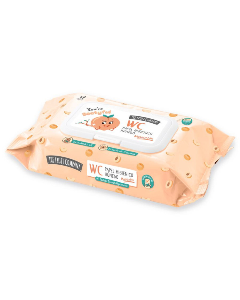 Lingettes papier toilette humide - Pêche