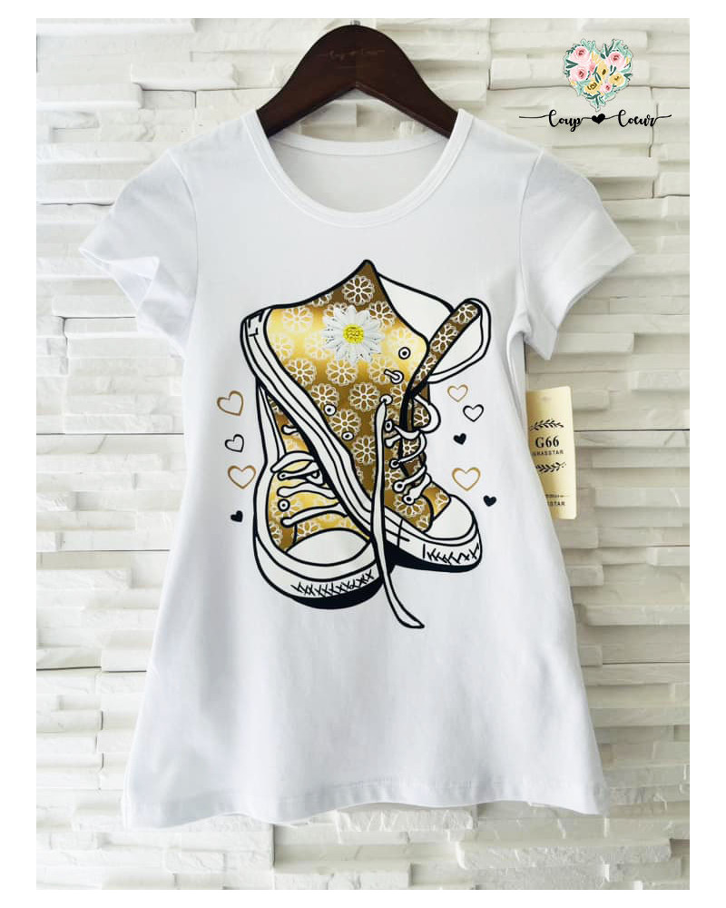 Robe blanche "Converses"