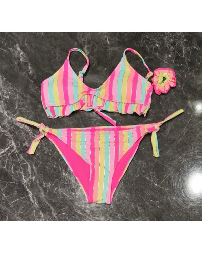 MDB 2 pièces rayé multicolore + Elastique