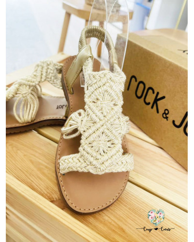 Sandales Bohême dorées