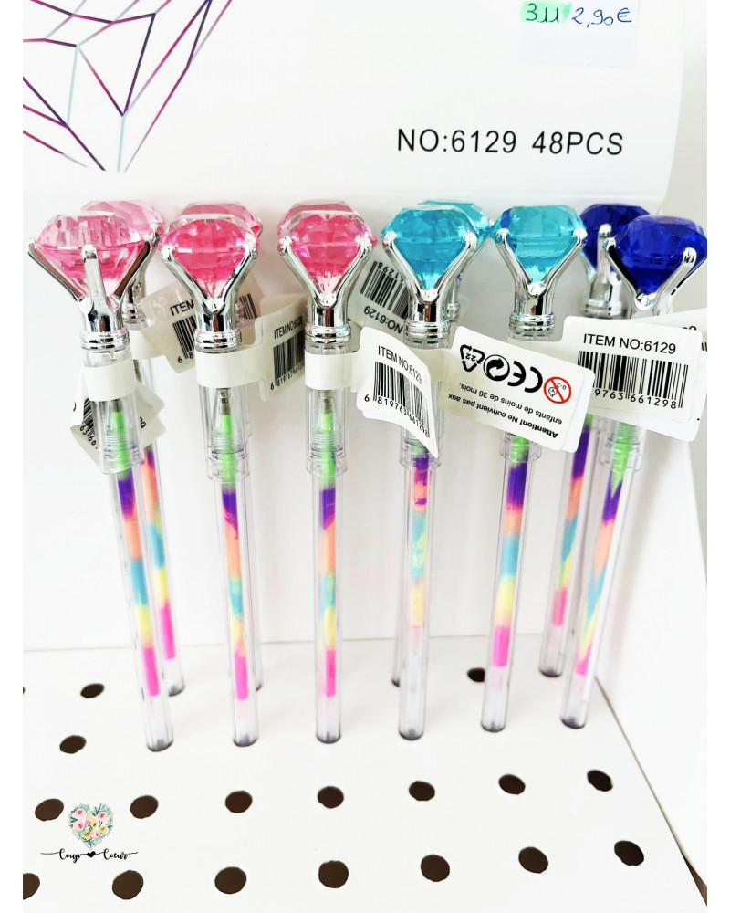 Stylo encre multicolors Diamant