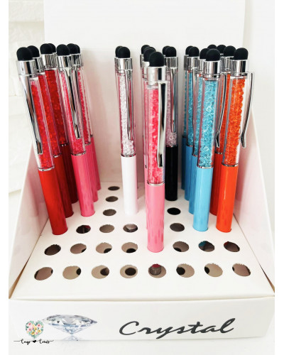 Stylo à cristaux + embout tactile ecran