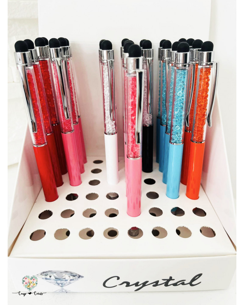Stylo à cristaux + embout tactile ecran