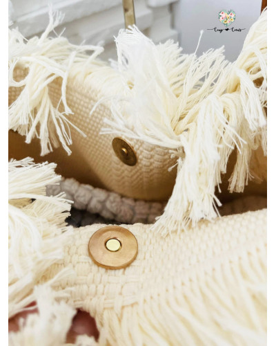 Sac plage bicolore - Bleu foncé