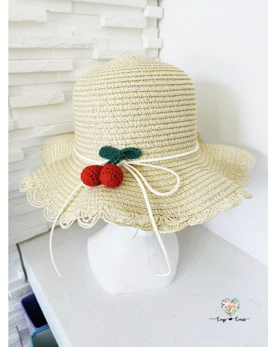 Chapeau enfant cerise (de 4 à 8 ans)