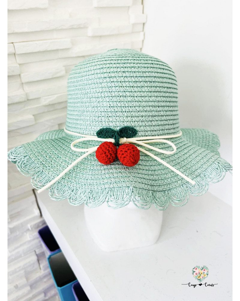 Chapeau enfant cerise (de 4 à 8 ans)