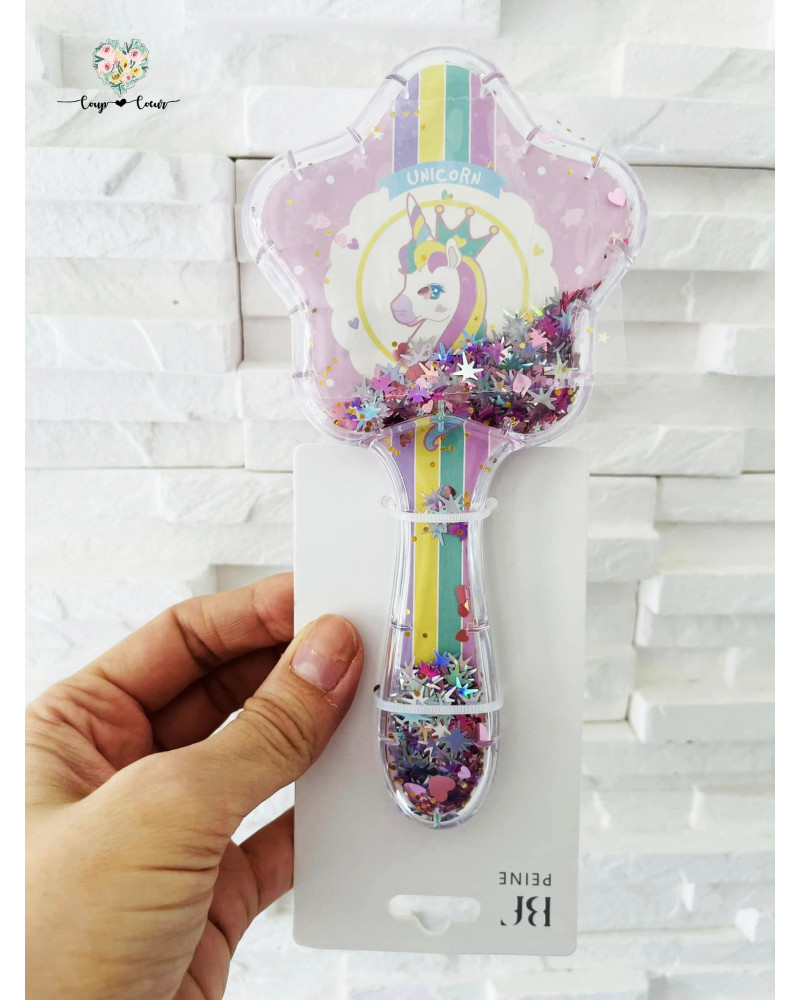 Brosse à cheveux licorne etoile