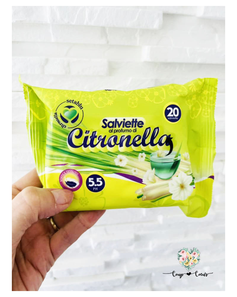 Lingettes corps citronnelle