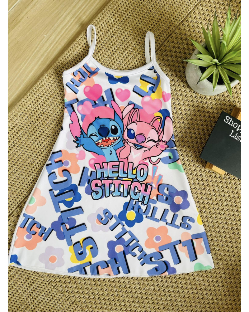Robe Hello Stitch multicolore