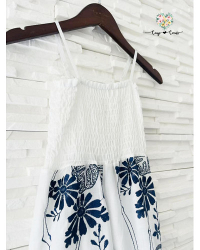 Combinaison dentelles bleu Romane