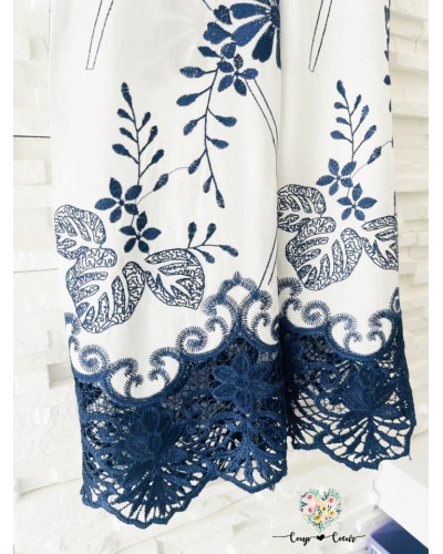 Combinaison dentelles bleu Romane