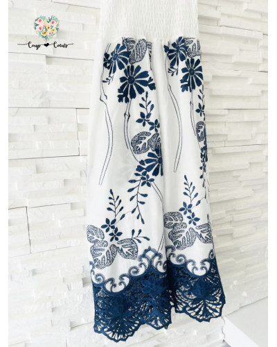 Combinaison dentelles bleu Romane