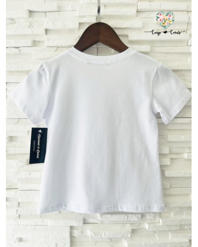 Haut coeur strass - Blanc